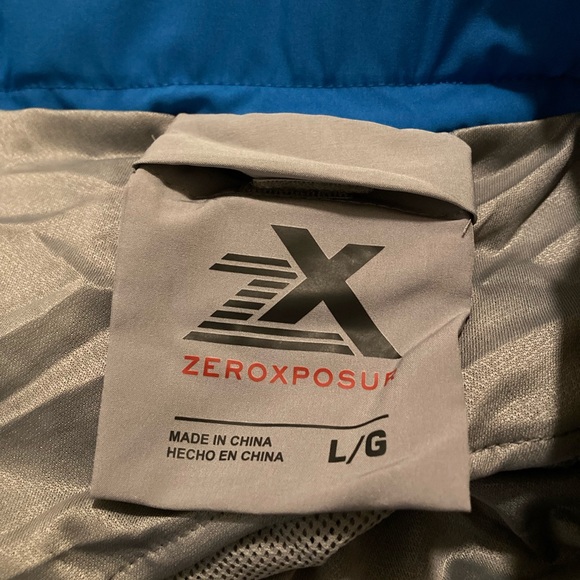 Men’s ZeroXposur blue tropical swim trunks - Picture 6 of 7